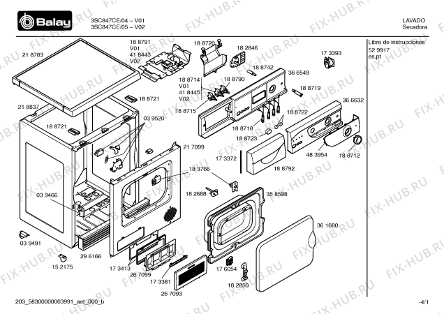 Схема №4 3SC847A SC847 с изображением Уплотнитель для сушилки Bosch 00267105