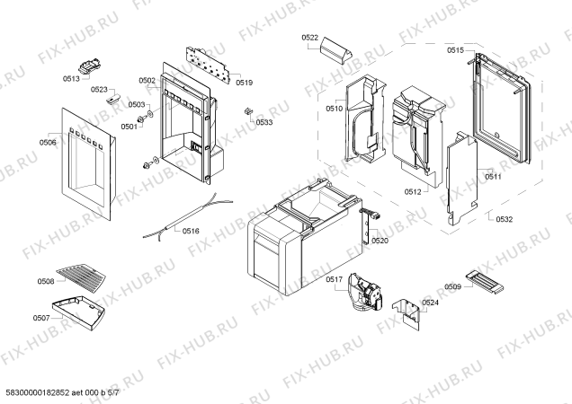 Схема №6 T18ID800LP с изображением Панель для холодильной камеры Bosch 11021910