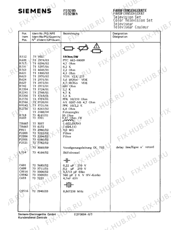 Взрыв-схема телевизора Siemens FS928K4 - Схема узла 05