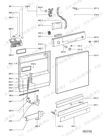 Схема №2 GSFH 1680 IN с изображением Мини-ручка для посудомоечной машины Whirlpool 481241029484