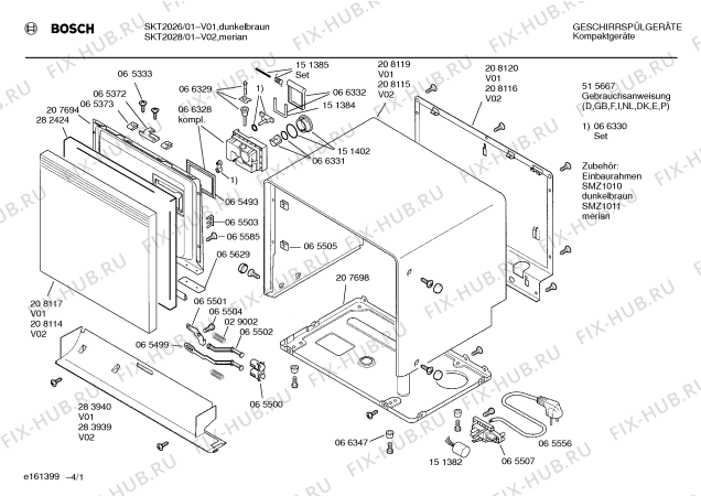 Схема №4 SKT2026 с изображением Переключатель для посудомоечной машины Bosch 00067338