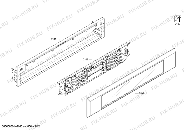 Схема №11 MEMCW301ES с изображением Панель для духового шкафа Bosch 00682839