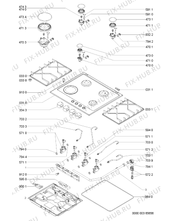 Схема №1 AKT 616/WH с изображением Краник для духового шкафа Whirlpool 481236058547