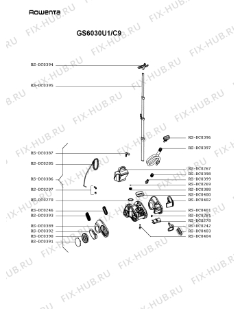 Схема №1 GS6010U1/AM0 с изображением Покрытие для электропарогенератора Rowenta RS-DC0297
