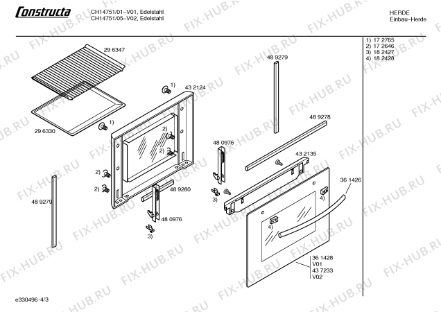 Схема №3 CH14721 с изображением Инструкция по эксплуатации для духового шкафа Bosch 00583978