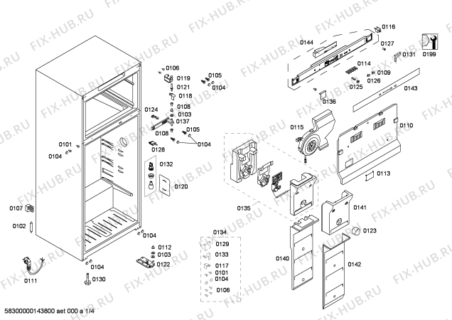 Схема №3 KD36NX03 с изображением Дверь для холодильника Siemens 00249385