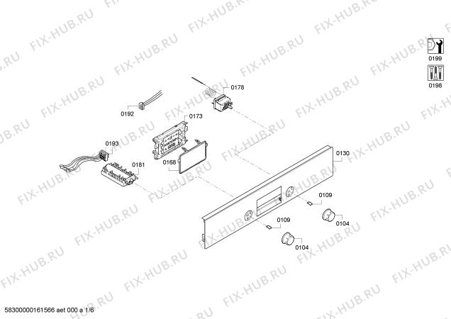 Схема №4 HBA13B150B Bosch с изображением Кабель для духового шкафа Bosch 00625386