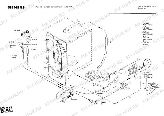 Схема №5 SN120046 с изображением Панель для посудомоечной машины Siemens 00113578