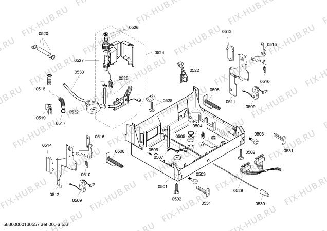 Схема №6 SGIAIE6 с изображением Декоративная рамка для посудомоечной машины Bosch 00665994