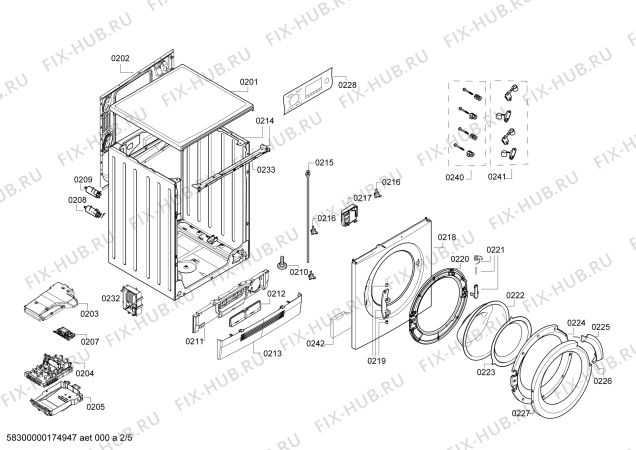 Схема №5 WVH28420EU с изображением Шина для стиралки Siemens 00677952