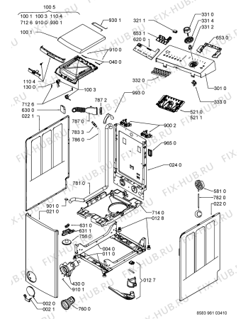 Схема №2 WAT PL 960 DI с изображением Блок управления для стиралки Whirlpool 480111104149