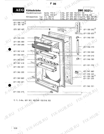 Схема №1 SANTO 170 N с изображением Дверь для холодильника Aeg 8996710548505