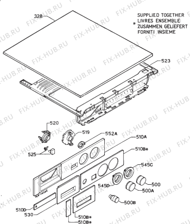 Взрыв-схема стиральной машины Zanussi ZTD900B - Схема узла Command panel 037