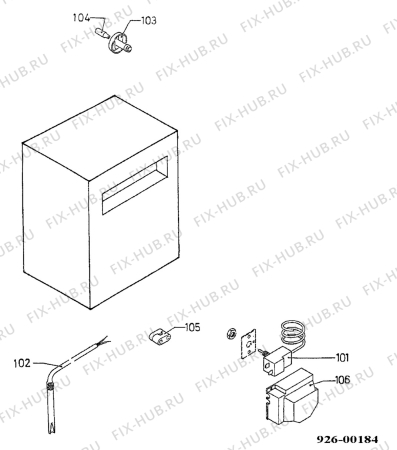 Взрыв-схема холодильника Electrolux RA0450W - Схема узла Housing 001