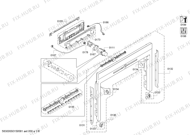 Схема №6 HB36P570 с изображением Втулка для электропечи Siemens 00607709