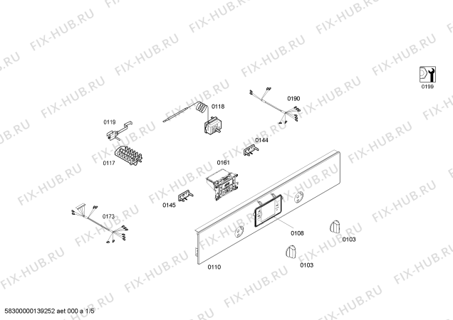 Схема №5 HBB23C250E Hornos bosch ind.multf.inox.cif pta_car с изображением Внешняя дверь для электропечи Bosch 00672933