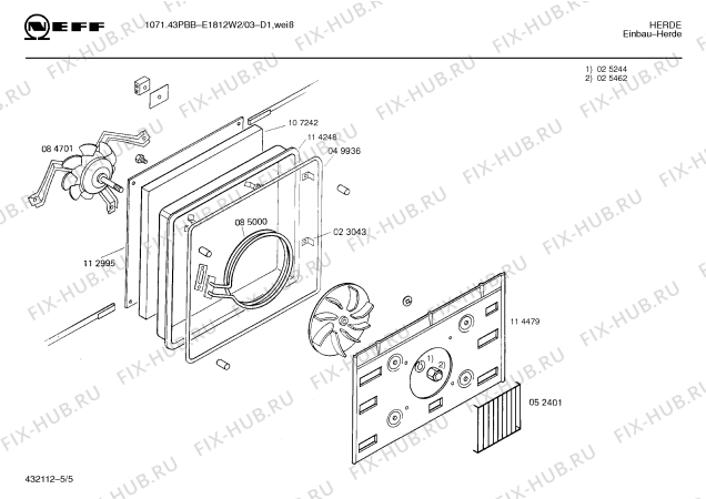 Схема №5 E1132W1 JOKER 135 D CLOU с изображением Переключатель для плиты (духовки) Bosch 00065324