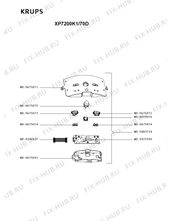 Схема №3 XP7220PN/70H с изображением Решетка для электрокофеварки Krups MS-5002226