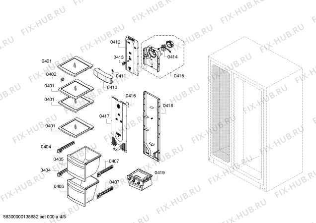 Схема №5 KA69NV30TI с изображением Ролик для холодильника Siemens 00648152