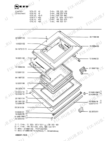 Взрыв-схема плиты (духовки) Neff 195303679 1076.42HCS - Схема узла 04