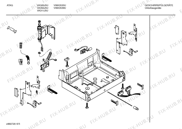 Взрыв-схема посудомоечной машины Atag SGIATA5 VWA3935U - Схема узла 05
