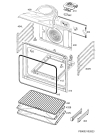 Схема №5 BP531310WW с изображением Обшивка для электропечи Aeg 5619148223