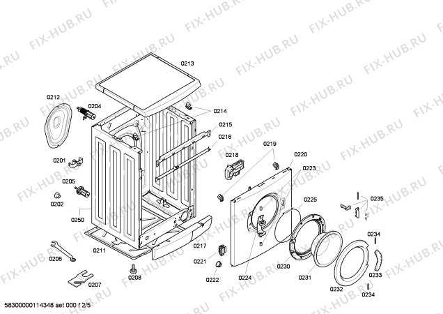 Схема №5 WM12E191 ExtraKlasse E12.19 с изображением Панель управления для стиралки Siemens 00670699