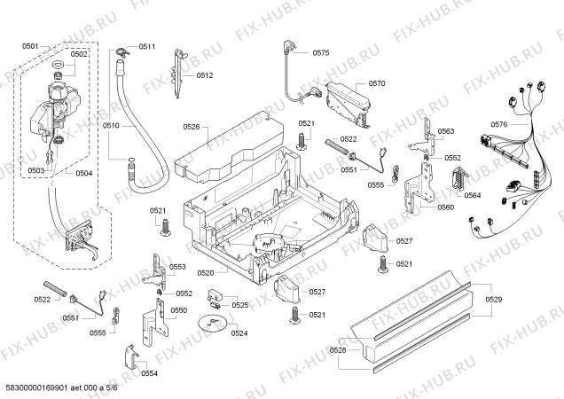 Взрыв-схема посудомоечной машины Siemens SN99M999EU - Схема узла 05