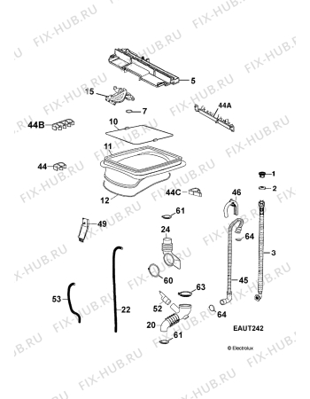 Взрыв-схема стиральной машины Electrolux EWT1342 - Схема узла Hydraulic System 272