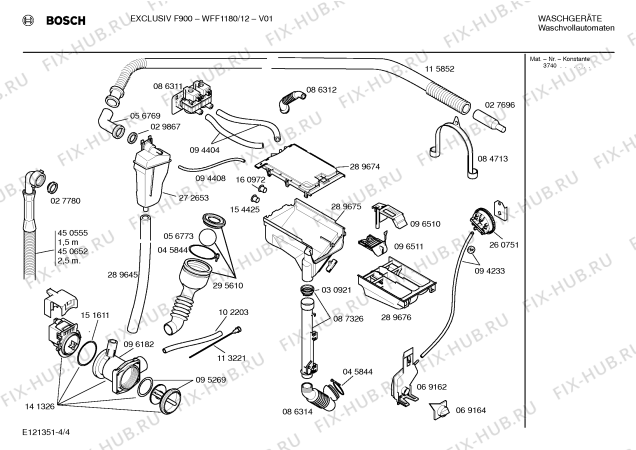 Схема №4 WFF1180, EXKLUSIV F900 с изображением Панель управления для стиральной машины Bosch 00350120