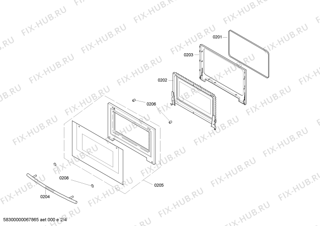 Схема №4 H5970N0GB с изображением Панель управления для плиты (духовки) Bosch 00471850
