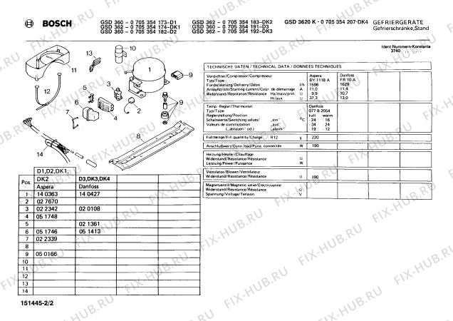 Взрыв-схема холодильника Bosch 0705354174 GSD362 - Схема узла 02