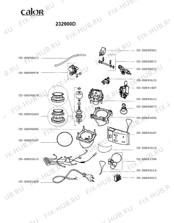 Взрыв-схема кофеварки (кофемашины) Calor 232900D - Схема узла 2329D00F.R_2