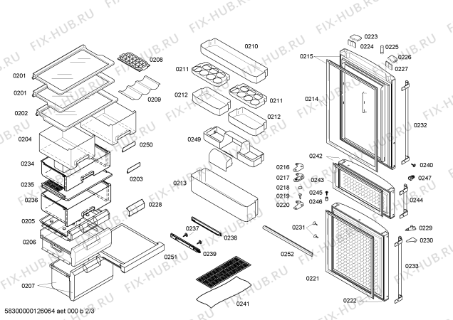 Схема №3 KGF27846TI с изображением Дверь для холодильника Bosch 00245283
