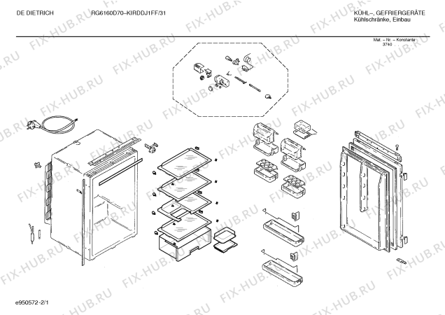 Схема №1 KIRDDJ1FF RG6160D70 с изображением Дверь для холодильника Bosch 00212919