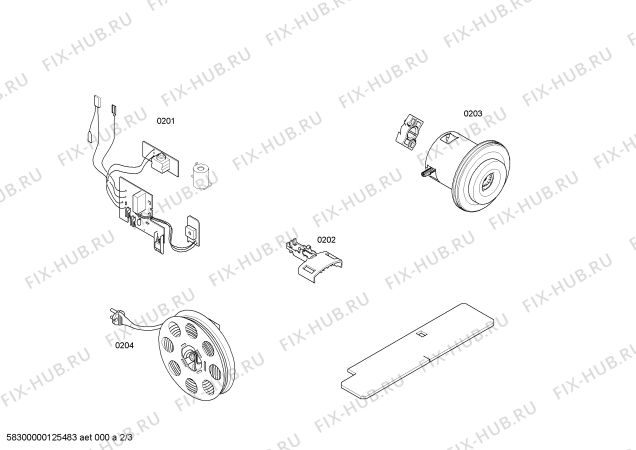 Взрыв-схема пылесоса Siemens VS07G2213 Siemens hygienic power 2200 W - Схема узла 02