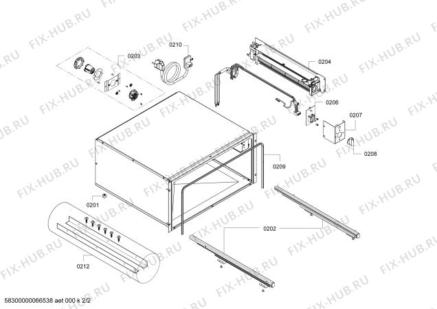 Схема №2 WS262130 с изображением Панель для духового шкафа Bosch 00473455