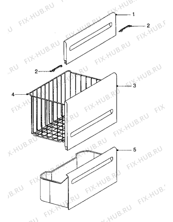 Взрыв-схема холодильника Acec SVC1101 - Схема узла Internal parts freezer
