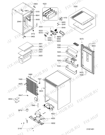 Схема №1 ARC 0501 с изображением Часть корпуса для холодильника Whirlpool 481244011239