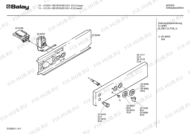Схема №5 LH512 с изображением Индикатор для духового шкафа Bosch 00038588
