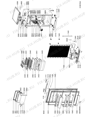 Схема №1 WRO 39 с изображением Микрокомпрессор для холодильника Whirlpool 481236038971
