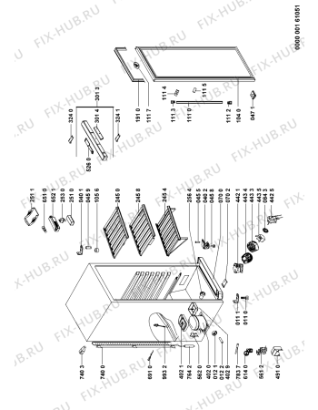 Схема №1 ARC 2170W с изображением Дверка для холодильной камеры Whirlpool 480131100083