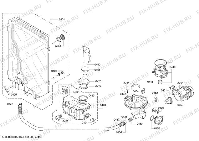 Схема №4 S51E50X1EU с изображением Передняя панель для посудомоечной машины Bosch 00705751