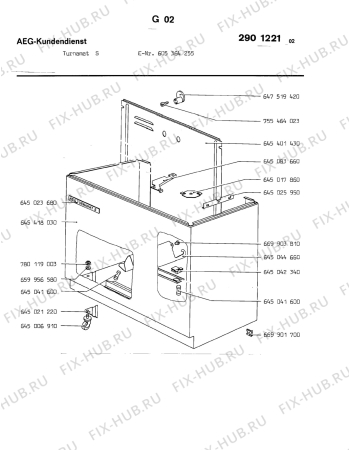 Взрыв-схема посудомоечной машины Aeg 605364255 - Схема узла Section1