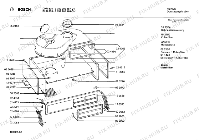 Схема №2 195301040 5085.23 с изображением Рамка для вытяжки Bosch 00202245