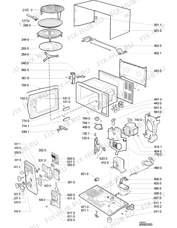 Схема №1 MD 155 NOIR с изображением Фиксатор для свч печи Whirlpool 481940479469