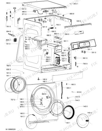 Схема №2 WM MOVE814ZEN с изображением Микромодуль для стиральной машины Whirlpool 481011051701