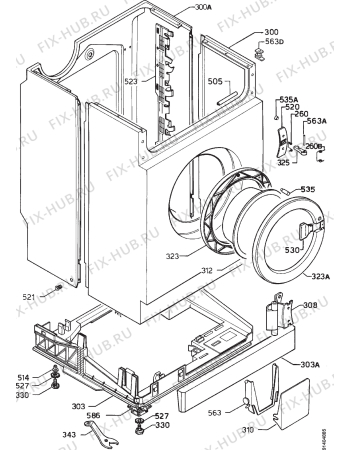 Взрыв-схема стиральной машины Matura 053.533 6 - Схема узла Cabinet + armatures