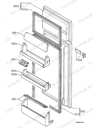 Взрыв-схема холодильника Zanussi ZI9280D - Схема узла Door 003