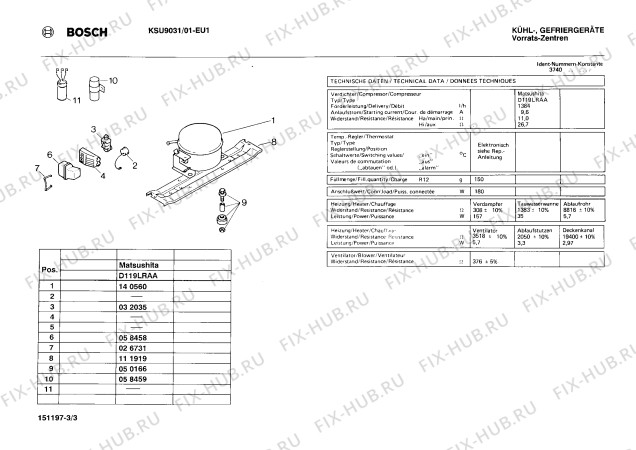 Взрыв-схема холодильника Bosch KSU9031 - Схема узла 03